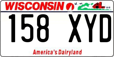 WI license plate 158XYD