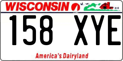 WI license plate 158XYE