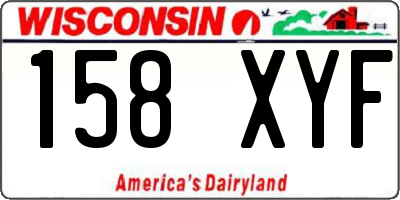 WI license plate 158XYF
