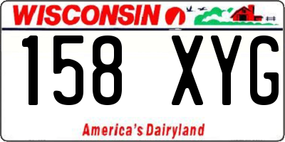 WI license plate 158XYG