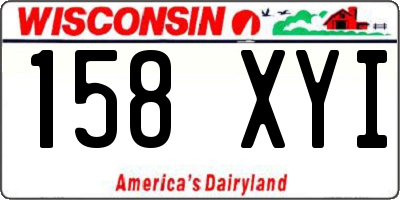 WI license plate 158XYI