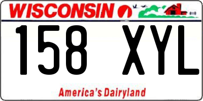 WI license plate 158XYL