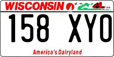 WI license plate 158XYO