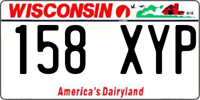 WI license plate 158XYP
