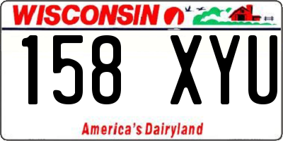 WI license plate 158XYU