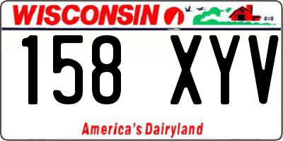 WI license plate 158XYV