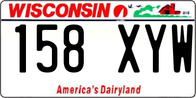 WI license plate 158XYW