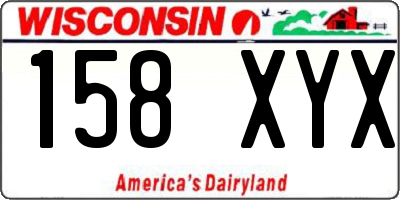WI license plate 158XYX