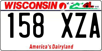 WI license plate 158XZA