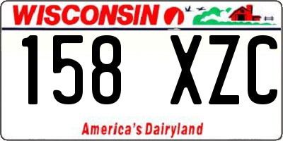 WI license plate 158XZC