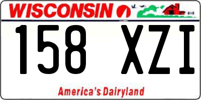 WI license plate 158XZI
