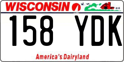 WI license plate 158YDK