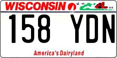 WI license plate 158YDN