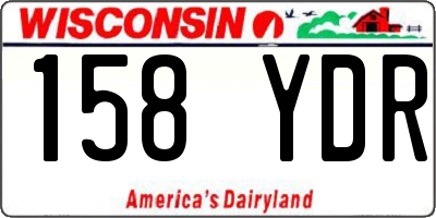 WI license plate 158YDR