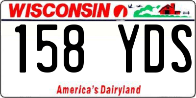 WI license plate 158YDS
