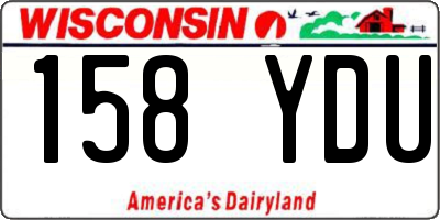 WI license plate 158YDU
