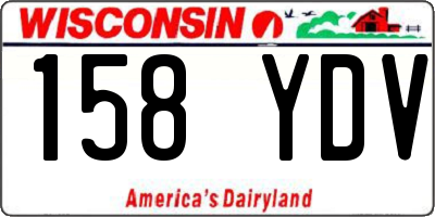 WI license plate 158YDV
