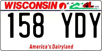 WI license plate 158YDY