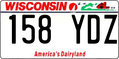 WI license plate 158YDZ