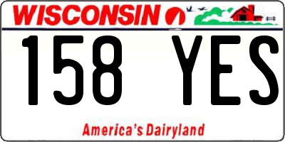 WI license plate 158YES