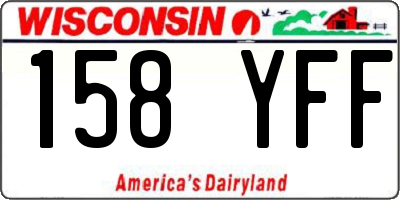 WI license plate 158YFF