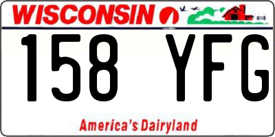 WI license plate 158YFG