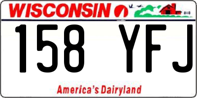 WI license plate 158YFJ