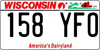 WI license plate 158YFO