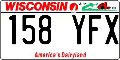 WI license plate 158YFX