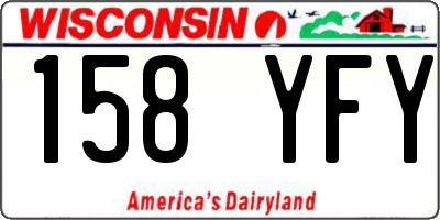 WI license plate 158YFY