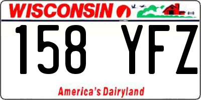 WI license plate 158YFZ