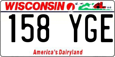 WI license plate 158YGE