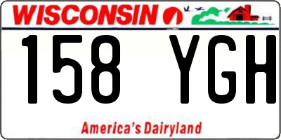 WI license plate 158YGH