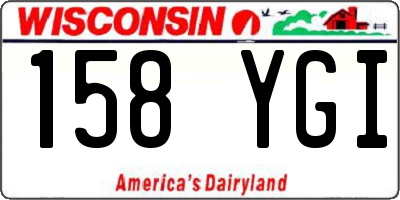 WI license plate 158YGI