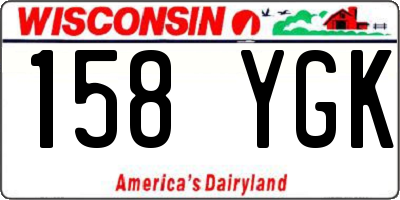 WI license plate 158YGK