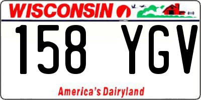 WI license plate 158YGV