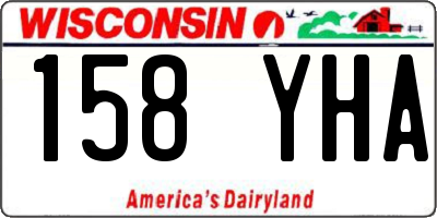 WI license plate 158YHA