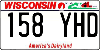 WI license plate 158YHD