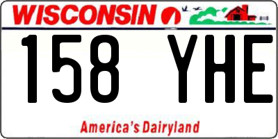 WI license plate 158YHE