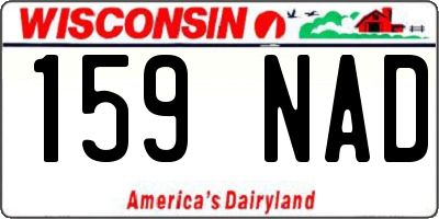 WI license plate 159NAD