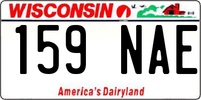 WI license plate 159NAE