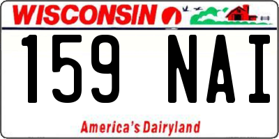 WI license plate 159NAI