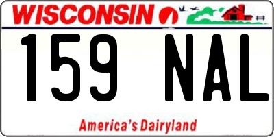 WI license plate 159NAL