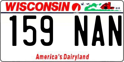 WI license plate 159NAN