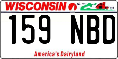 WI license plate 159NBD