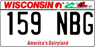 WI license plate 159NBG
