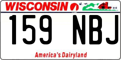 WI license plate 159NBJ