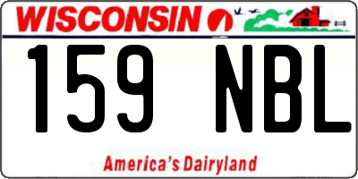 WI license plate 159NBL