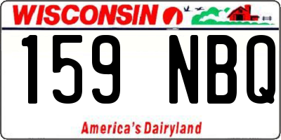 WI license plate 159NBQ