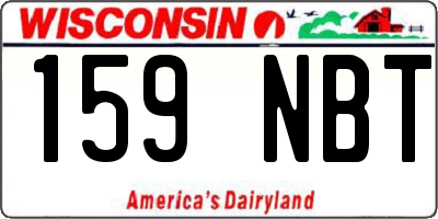 WI license plate 159NBT